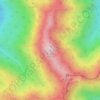 水晶岳 topographic map, elevation, terrain