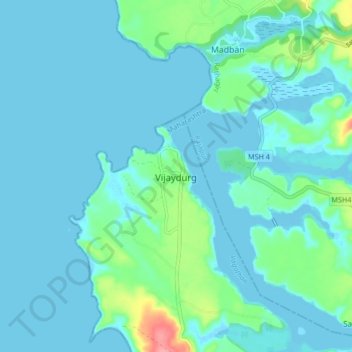 Vijaydurg topographic map, elevation, terrain