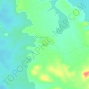 Pipalda topographic map, elevation, terrain