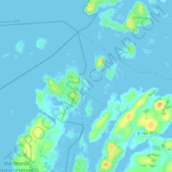 Gullholmen topographic map, elevation, terrain