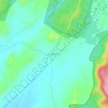 Tattekere topographic map, elevation, terrain