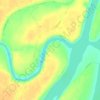 Hudson Bay Lowlands topographic map, elevation, terrain