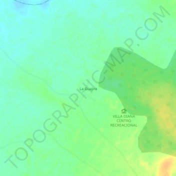 La Guajira topographic map, elevation, terrain