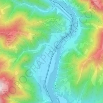Balota topographic map, elevation, terrain