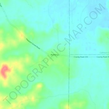 Redding topographic map, elevation, terrain