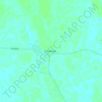 Okalongo topographic map, elevation, terrain