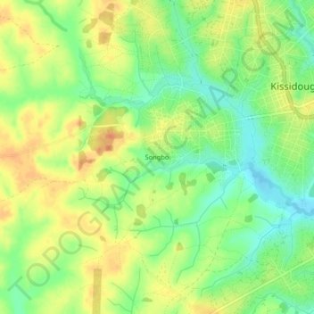 Songbo topographic map, elevation, terrain
