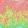 Wangdue Phodrang Dzongkhag topographic map, elevation, terrain