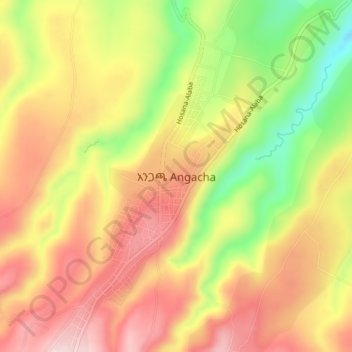 Angacha topographic map, elevation, terrain