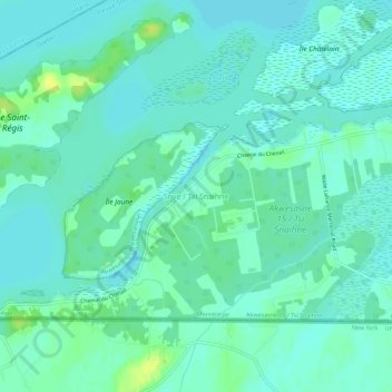 Snye topographic map, elevation, terrain