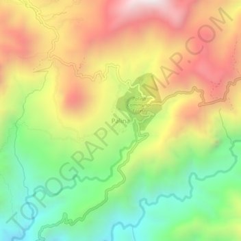 Palina topographic map, elevation, terrain