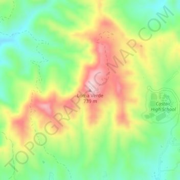 Loma Verde topographic map, elevation, terrain