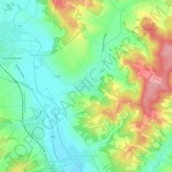 Rohrbach topographic map, elevation, terrain