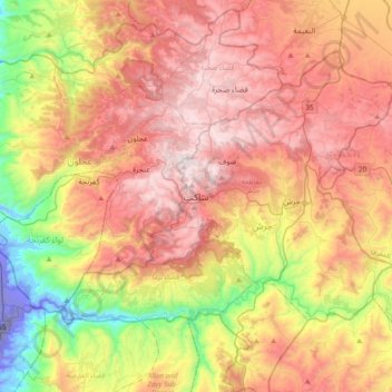 Sakib topographic map, elevation, terrain