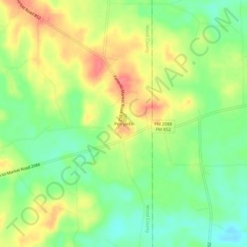 Perryville topographic map, elevation, terrain