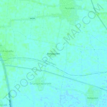 Reddypalem topographic map, elevation, terrain