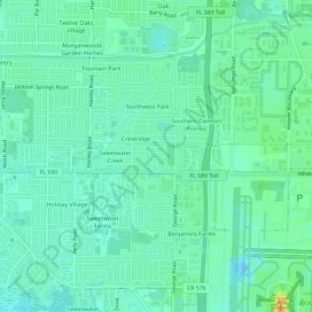 Golden Estates topographic map, elevation, terrain