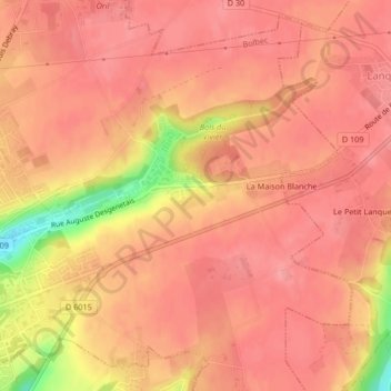 Bois Giffard topographic map, elevation, terrain