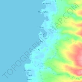 Ove topographic map, elevation, terrain