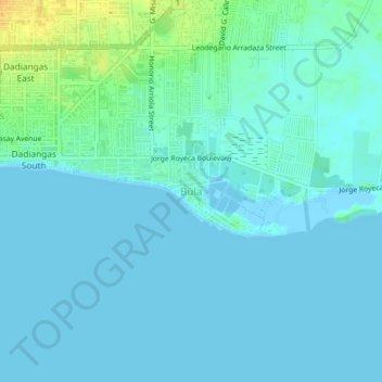 Bula topographic map, elevation, terrain