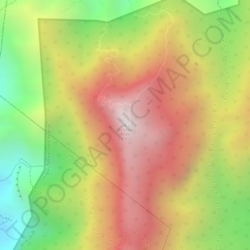 Bondwa Peak topographic map, elevation, terrain