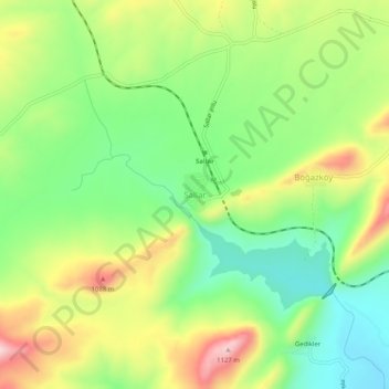 Sallar topographic map, elevation, terrain