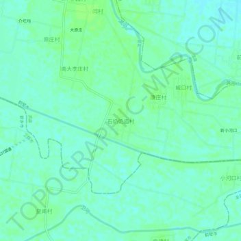 石奶奶庙村 topographic map, elevation, terrain