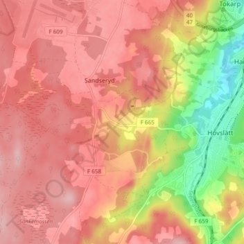 Lidstorp topographic map, elevation, terrain