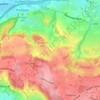 Lower Failand topographic map, elevation, terrain