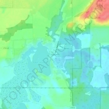 Eagleville topographic map, elevation, terrain