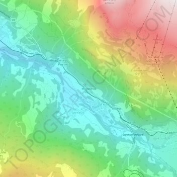 Mezzaselva topographic map, elevation, terrain