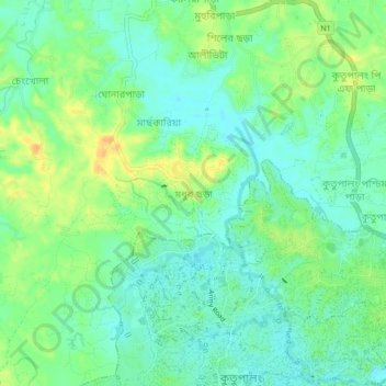 Modhur Chora topographic map, elevation, terrain