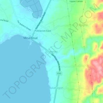 Tomonoy topographic map, elevation, terrain