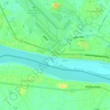 Akat topographic map, elevation, terrain