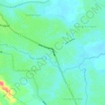 Bakaran Batu topographic map, elevation, terrain