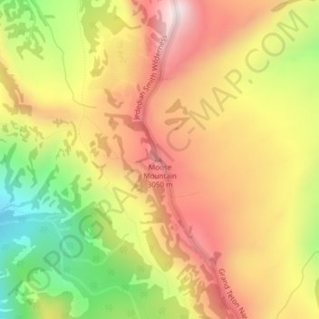 Moose Mountain topographic map, elevation, terrain