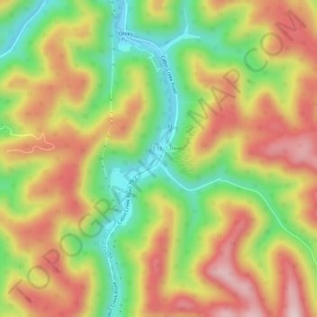 Eskdale topographic map, elevation, terrain