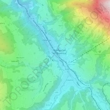 Kühle Luft topographic map, elevation, terrain