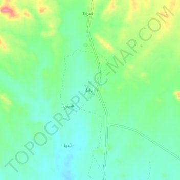 Al Banah topographic map, elevation, terrain