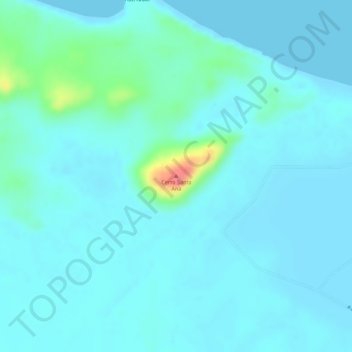 Cerro Santa Ana topographic map, elevation, terrain