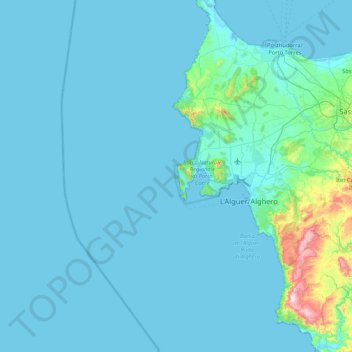 Isola Piana topographic map, elevation, terrain