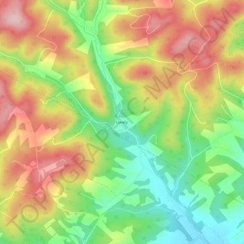 Lovely topographic map, elevation, terrain