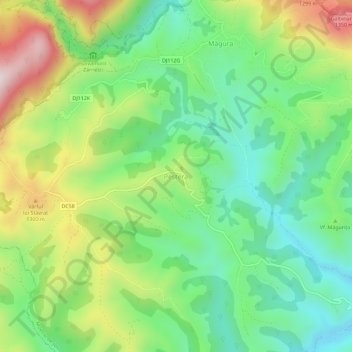 Peștera topographic map, elevation, terrain