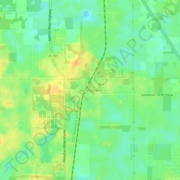 Summerfield topographic map, elevation, terrain