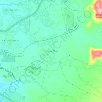 Paniki Atas topographic map, elevation, terrain