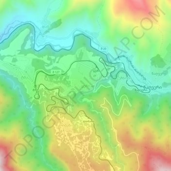 Tsemi topographic map, elevation, terrain