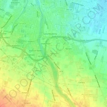 Mariano topographic map, elevation, terrain