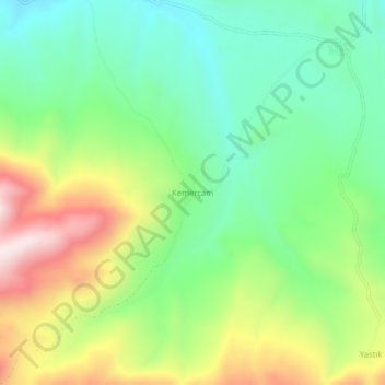 Kemerçam topographic map, elevation, terrain