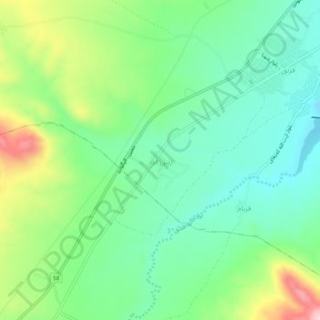 Zeynal Abad topographic map, elevation, terrain