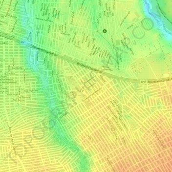 Kingasani topographic map, elevation, terrain